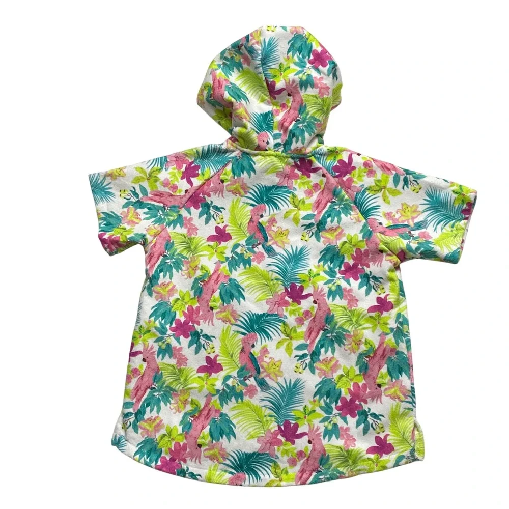 Tommy Bahama Girls Tropical Parrot Floral 1 Piece Swimsuit &Cover Up Set 4/5 NWT